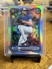 Trey Yesavage 2026 Bowman Chrome Red RC Refractor Variation SP Blue Jays #41