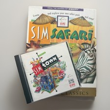 Brand New Maxis SimSafari CD-ROM Classics PC Game used SIMtown CD, Ages 8