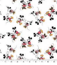 LINED WINDOW VALANCE CURTAIN 42 X 15 DISNEY MICKEY MOUSE MINNIE CARTOON