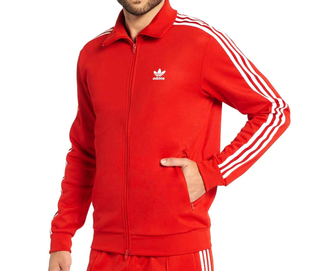 XL  adidas Originals  MEN'S   BECKENBAUER  TRACK  JACKET  Red  H09111  LAST1