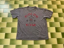 Vintage 90s Gold  s Gym T-Shirt Fits L-XL Adult Soft  Thin Single Stitch