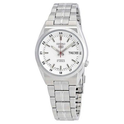 Seiko Series 5 Automatic Date-Day White Dial Men's Watch SNK559J1