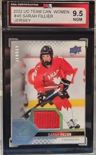 2022 UD Team Canada Sarah Fillier Game Used Jersey 🇨🇦🇨🇦🇨🇦 KSA 9.5 NGM