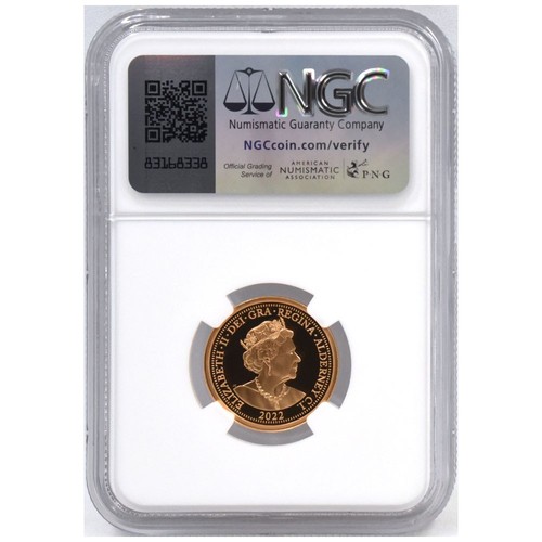 Alderney 2022 Elizabeth II 1 Sovereign Gold Coin NGC PF70UC Platinum Jubilee - Picture 4 of 4