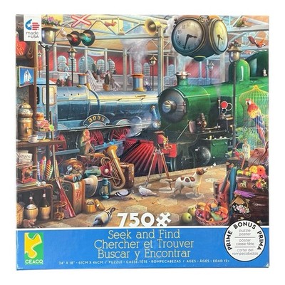 Train Station Seek and Find 750 Piece Jigsaw Puzzle