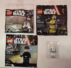 LEGO Star Wars Minifigure Polybag Lot RARE Commander, C-3PO, R3-M2, General NEW