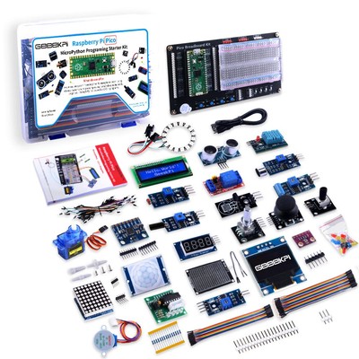 Micro Python Programing Kit for Raspberry Pi Pico Breadboard I2C 1602 LCD Dis...