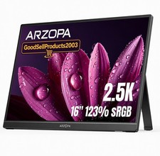 ARZOPA Z1RC 16" Portable IPS Monitor 2560x1600 60Hz USB-C Mini HDMI White