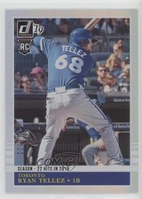 2019 Panini Donruss Retro 1985 Variation Season Stat Line 18/22 Rowdy Tellez h3a