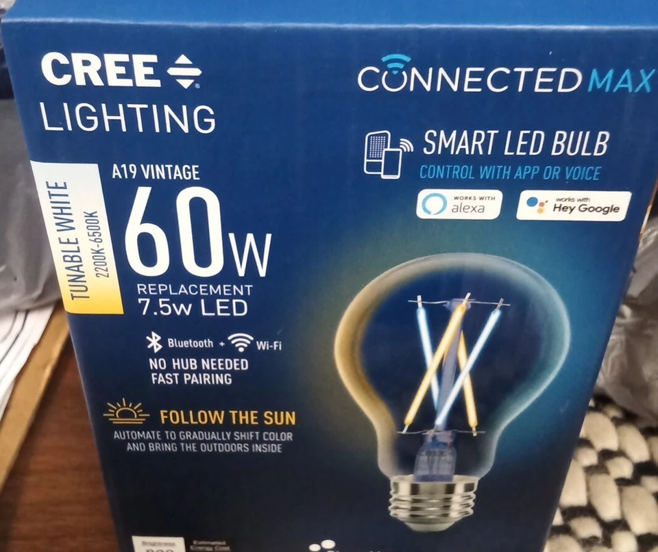 CREE Connected Max 60 Watt EQ A19 Tunable White Dimmable Smart LED Light Bulb - Image 2 of 4