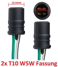 2x W5W T10 Fassung Gummi Standlicht Parklicht Stecksockel Glassockel Sockel KFZ