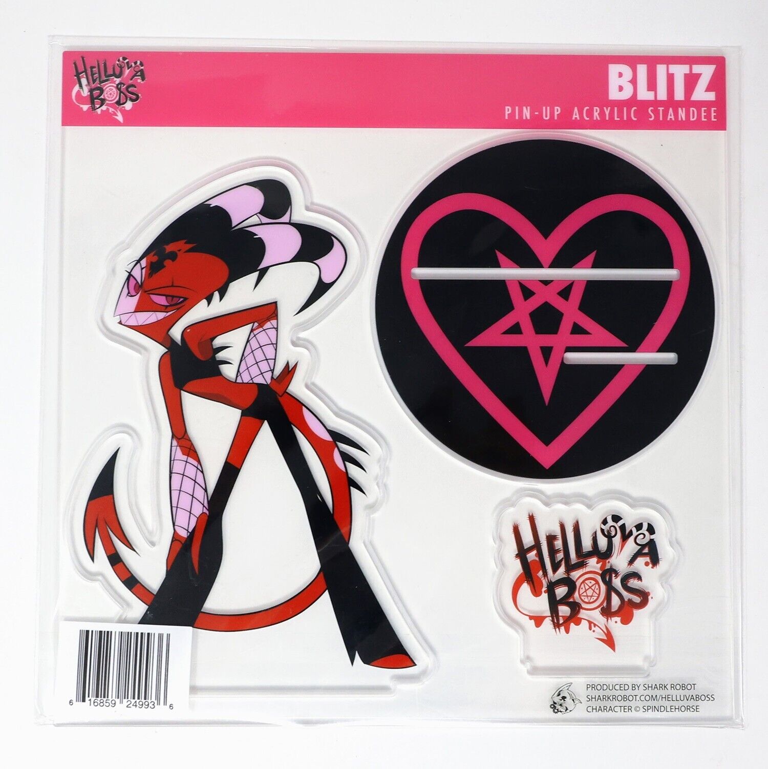 Helluva Boss Pin-Up Blitz Acrylic Figure 6 + Stand Standee Vivziepop NEW