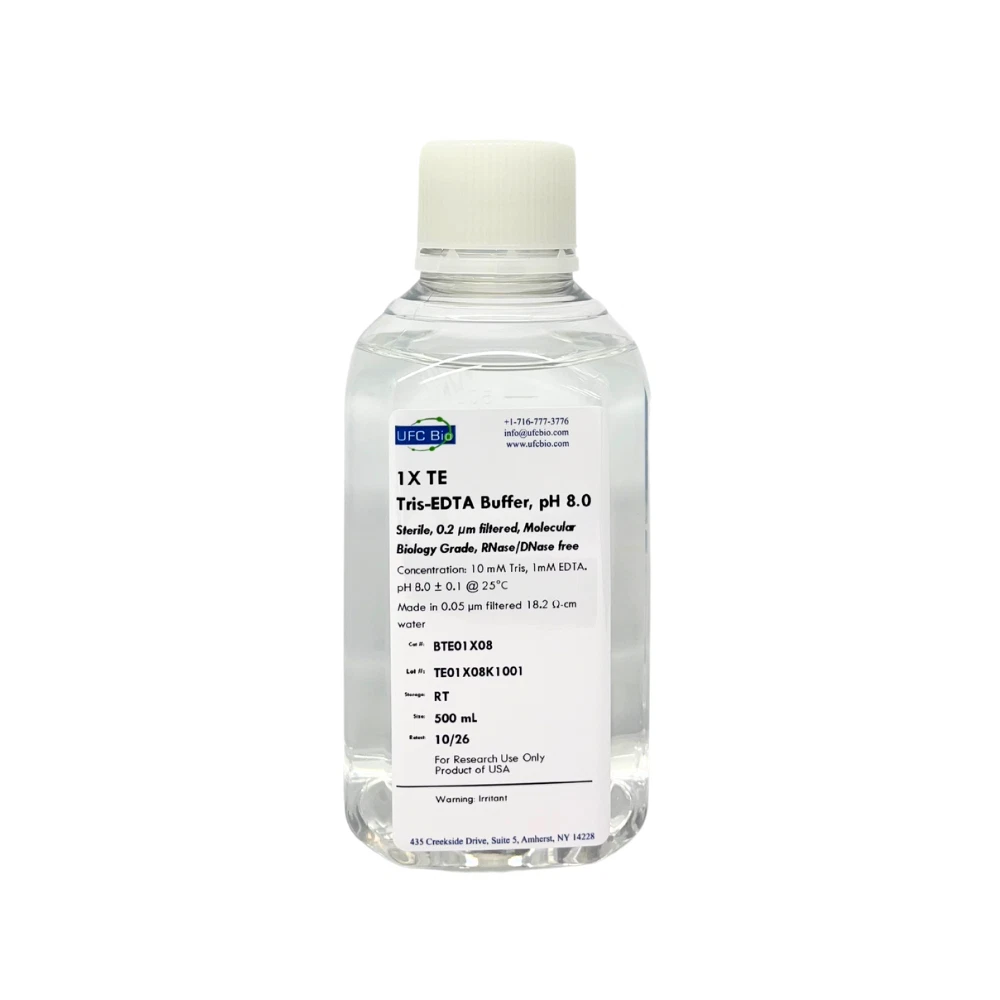 1X TE Buffer, pH 8.0 - Molecular Biology Grade - RNase/DNase Free - 500mL
