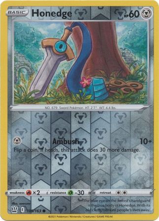 HONEDGE 105/163 BATTLE STYLES POKEMON (REVERSE HOLO, NM)