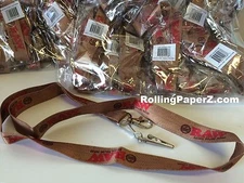 LOT of 3 - THREE RAW Natural Rolling papers brand LANYARD KEYCHAINS - 20" Length