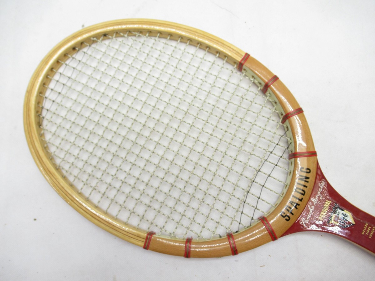Raquette de tennis Spalding Pancho Gonzales des années 60 avec presse - France