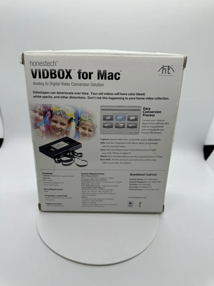 Honestech Vidbox For Mac Analog to Digital Video Conversion Solution New Sealed! - Image 2 of 4