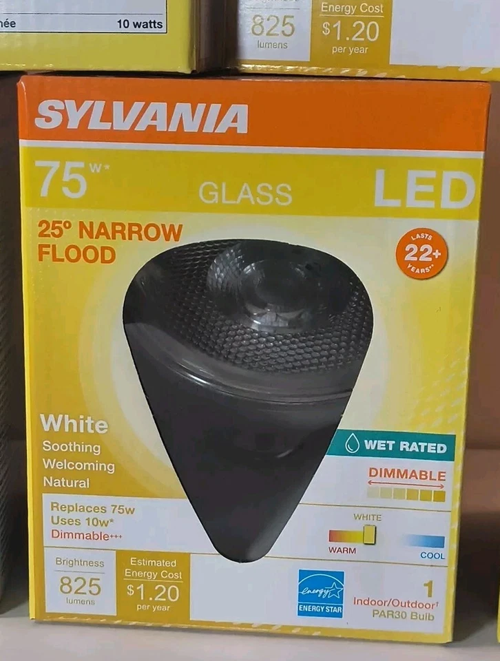 SYLVANIA 75 W GLASS LED PAR 30/25 ° NARROW FLOOD,WHT, DIMMABLE 825 LMNS LOT 11 - Image 4 of 4