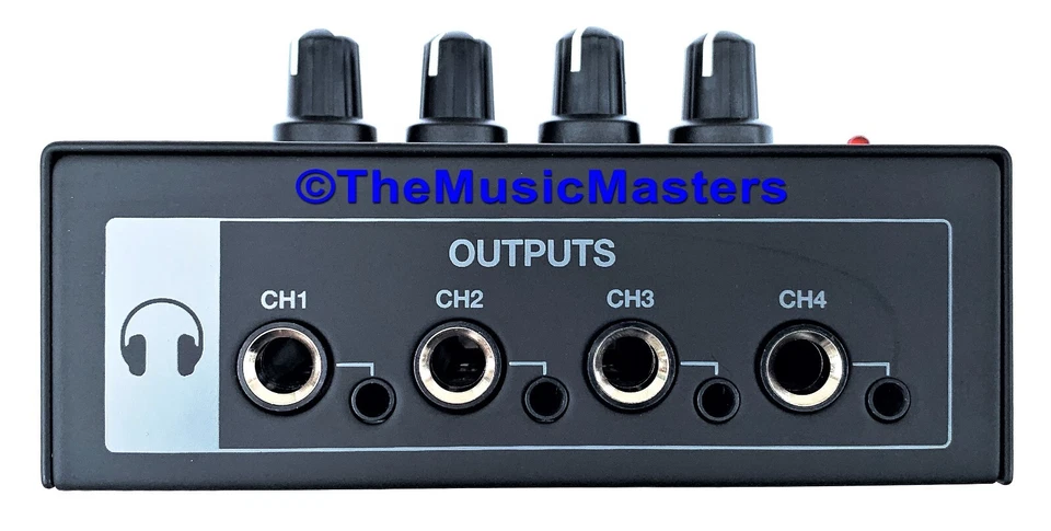 4 Channel HD Stereo HEADPHONE AMPLIFIER MIXER Audio Splitter Pro DJ Home Studio - Image 4 of 4