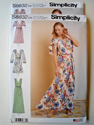 SIMPLICITY 8832 Misses Pullover Dresses Sewing Pattern Sizes  6-14 or 14-22