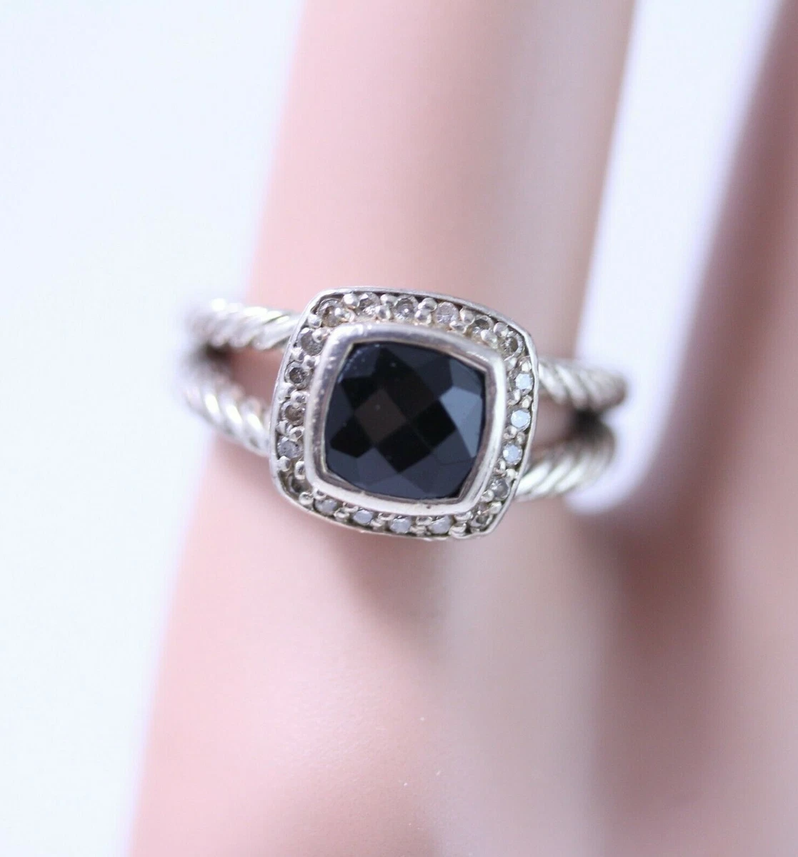 David yurman petite hotsell albion ring black onyx