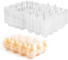 60 Pack Plastic Egg Cartons Cheap Bulk 1 Dozen Clear Empty Egg Cartons for Chick