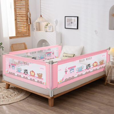 63 inch Extra Long Baby Bed Rail Toddlers Bed Guard Rail for Kids Girl  Protector