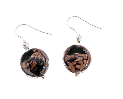 Murano Glass Bead Earrings Dropper Earrings Handmade Glass Bead Earrings (MGE20) - Picture 3 of 9