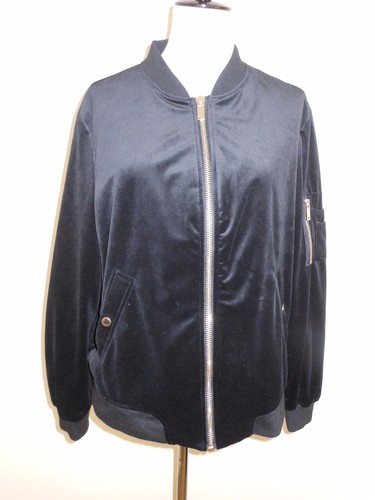 BLACK VELVET BOMBER JACKET WITH GOLD 