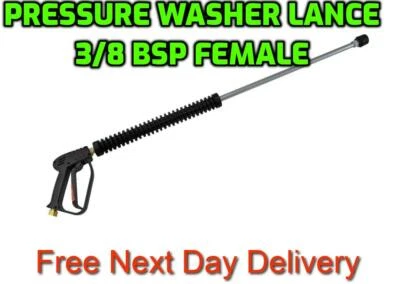Pressure Washer Jet Washer Steam Cleaner Gun Lance & Nozzle Assembly 3/8 BSP FM