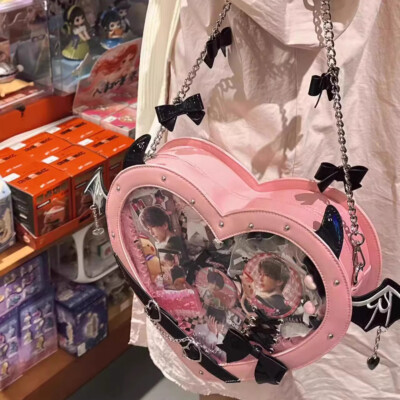 Heart Shape Devil Wing Handbag Itabag Shoulder Crossbody Bags Doll