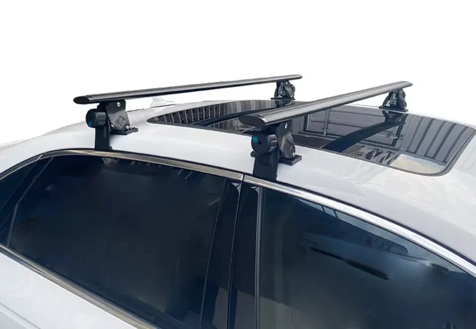 Barra transversal 2 piezas compatible con Mazda CX-9 CX9 2006-2024 sin rieles de techo bloqueable ALUMINIO Foto 3 de 4