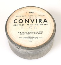 AGFA CONVIRA CONTACT PRINTING PAPER TIN TIN ONLY VINTAGE