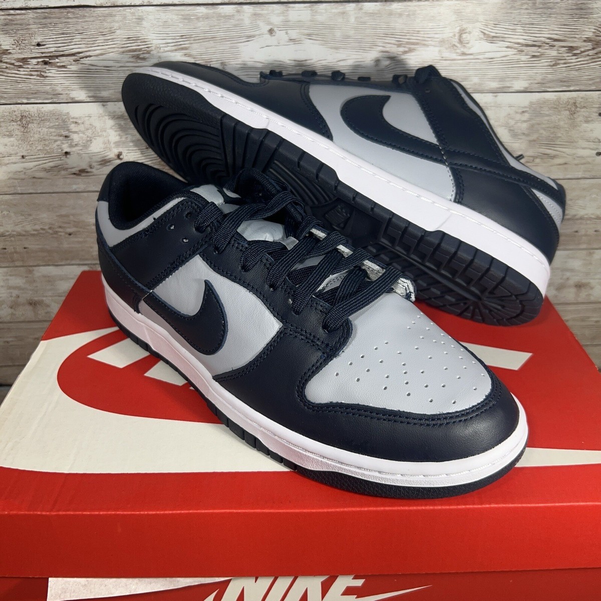 Nike Dunk Low‎ \'Georgetown\' Athletic Sneakers Mens Size 11.5 Wolf Grey Blue Step into iconic style with the Nike Dunk Low Retro SE in  main image 2