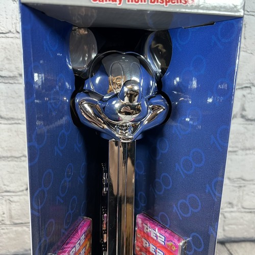 2023 PEZ Disney 100 Platinum JUMBO MICKEY MOUSE Candy Dispenser 12" NEW /RETIRED - Picture 2 of 4
