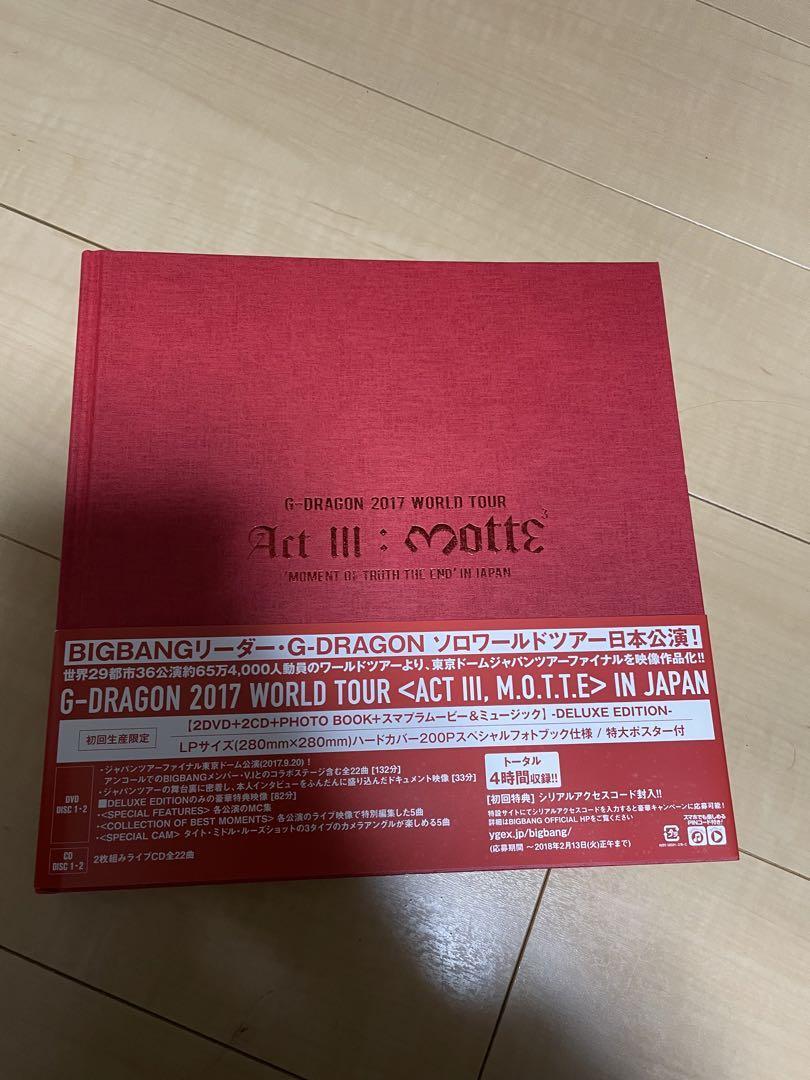 G-DRAGON/2017 WORLD TOUR ACT Ⅲ,M.O.T.T.E Amazon.com: G-Dragon 2017 World Tour (Act 3. M.O.T.T.E) In