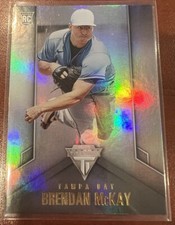2020 Panini Chronicles Titanium Baseball Brendan McKay Tampa Bay Rays Rookie #13