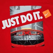 Nike Tee Mens Medium TShirt Dri-Fit Just Do It Basketball Hoop Graphic Swoosh