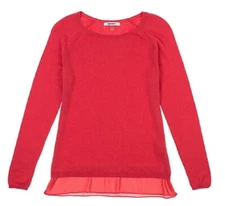 DKNYC Jeans Womens Layered Look Long Sleeve Sweater Tulip