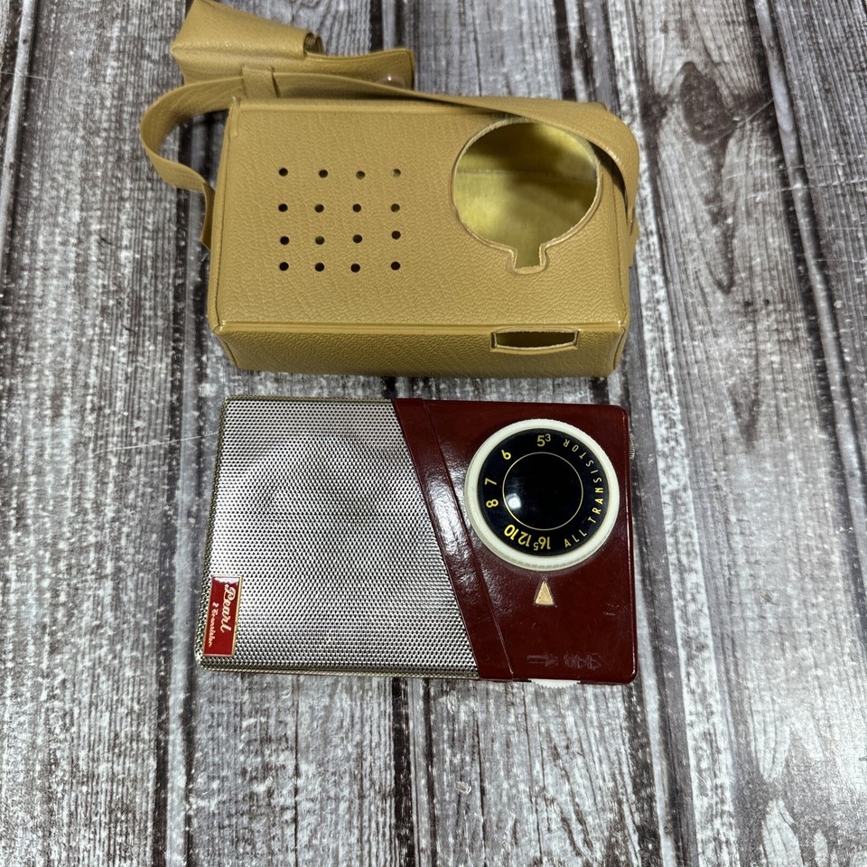 Vintage Pearl 2 Transistor Radio Made In Japan Rare Tested Working 