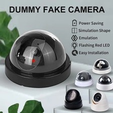 Dummy Dome CCTV Camera Outdoor Indoor Fake CCTV Security Cam Flashing LED
