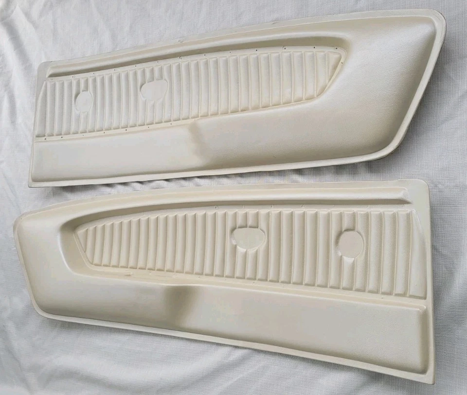 Par de paneles de puerta blancos interiores Ford Mustang Pony 1964 1965 1966 reproducción Foto 3 de 4