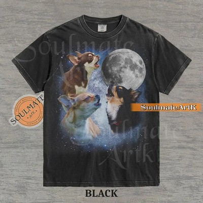 Cute Three Chihuahuas Moon Dog Comfort Tee