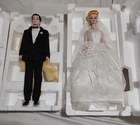Vintage Porcelain Wedding Party Barbie+Ken 30th Anniversary Dolls MIB+Shippers