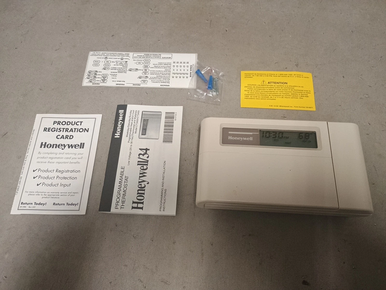 Vintage Honeywell Thermostat Smart Response CT3455 New Open Box