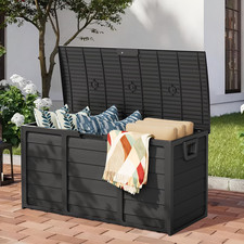 75 Gallon Resin Outdoor Storage Deck Box w/ Handles,  Lid ~20H x 41L x 20"D