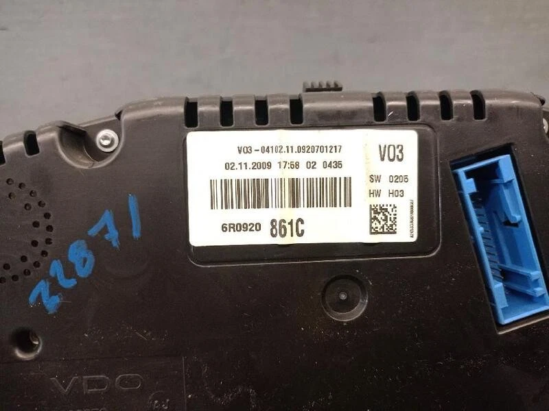 6R0920861C quadro strumenti per VOLKSWAGEN POLO V (6R1 6C1) 1.6 2009 5528568 - Image 4 of 4