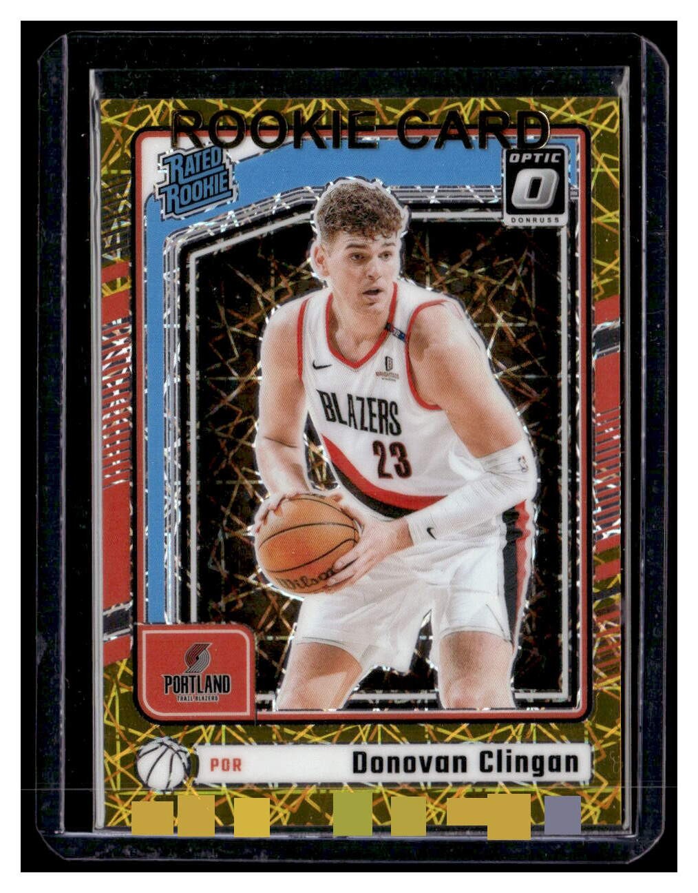 2024-25 Donruss Optic Gold Velocity 272 Donovan Clingan ROOKIE RC BLAZERS /10