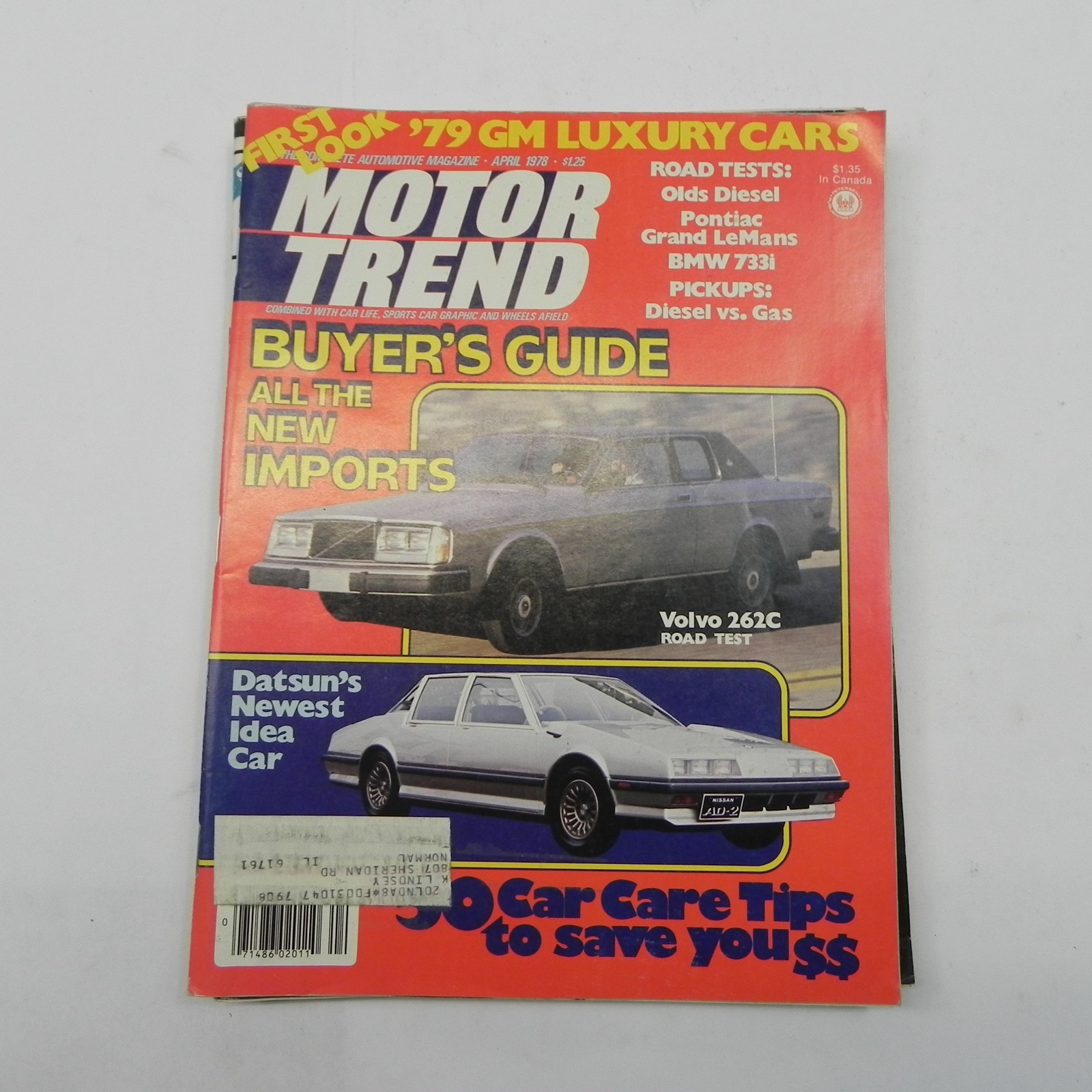1978 MOTOR TREND MAGAZINE LOT OF 12 ISSUES FULL YEAR RACING CAR CUSTOM MUSCLE