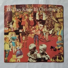 Band Aid ~Do They Know It's Christmas/ Feed The World~ Columbia PS 45 RPM Record
